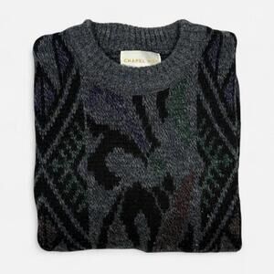 Chapel Hill Vintage 90s Sweater Women’s Medium Geometric Knit Cozy